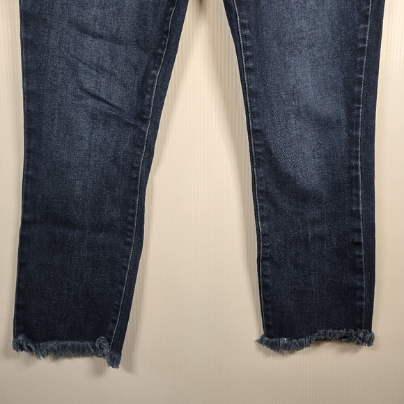 PAIGE Women's Midnight Blue Verdugo Ankle Jeans Raw Hem Size 30 - Picture 7 of 14